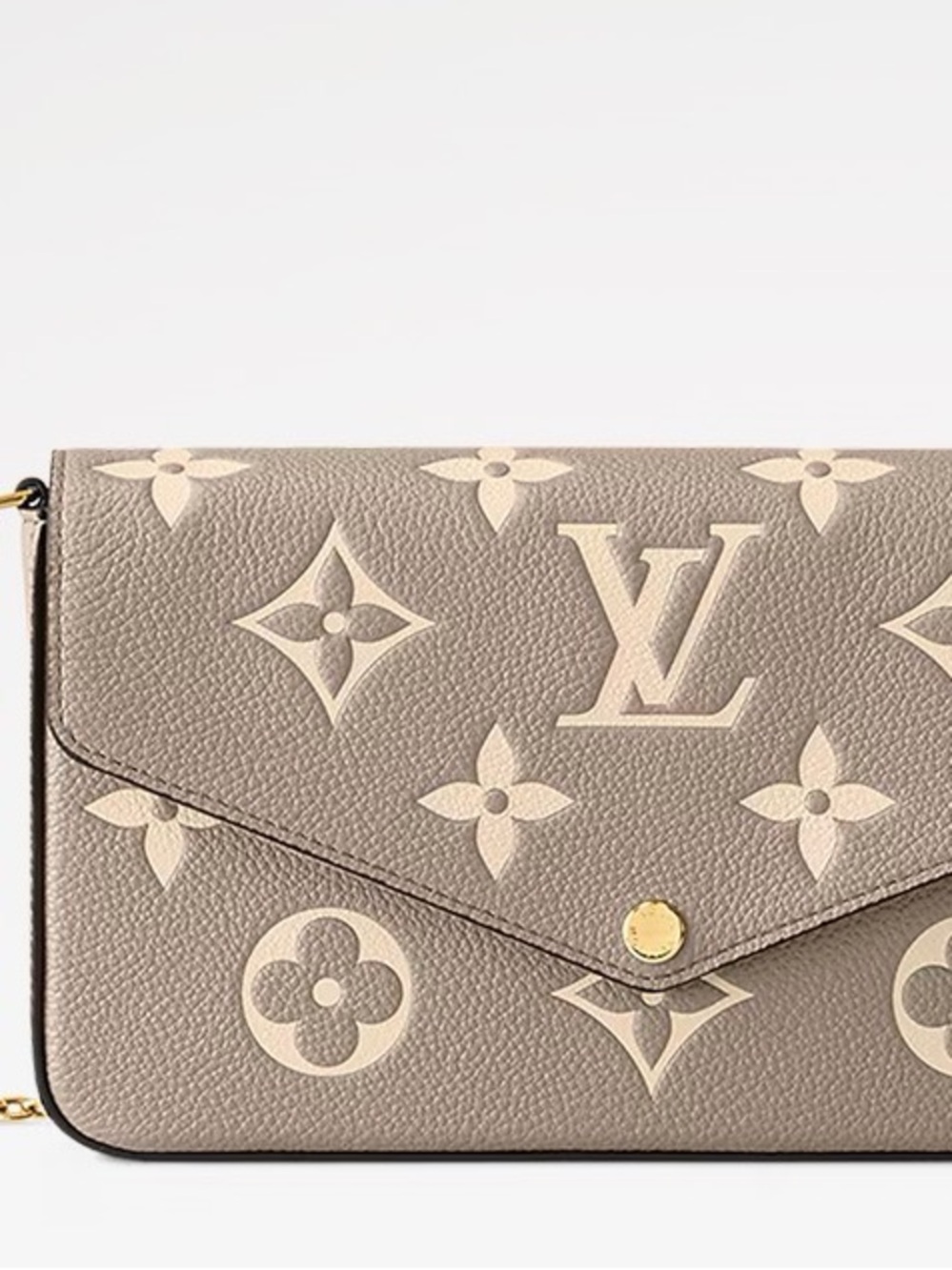 Louis Vuitton Taupe and Cream Monogram Envelope Crossbody Bag